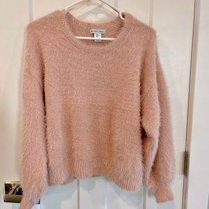 Soft and Fuzzy Blush Pink London Kate Balloon Sleeve sweater